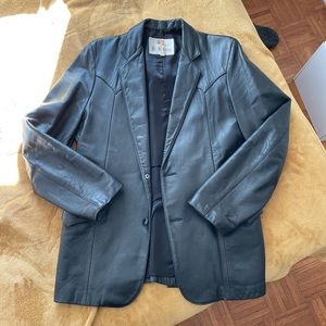 Vintage leather blazer